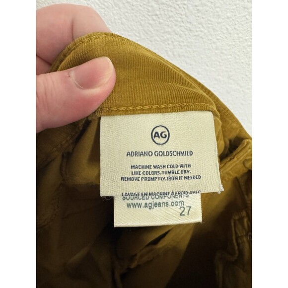 AG Adriano Goldschmied 27 The Legging Ankle Super Skinny Corduroy Mustard Gold - Picture 9 of 16